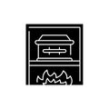 Crematorium line color icon. Religion. Sign for web page