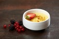 Creme brule dessert Royalty Free Stock Photo