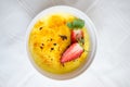 Creme brulee dessert