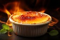 Creme Brulee tasty dessert background