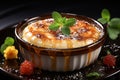 Creme brulee - traditional french vanilla cream dessert photo realistic, 4K resolution , AI generated