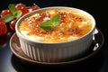 Creme brulee - traditional french vanilla cream dessert photo realistic, 4K resolution , AI generated