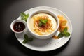 Creme brulee - traditional french vanilla cream dessert photo realistic, 4K resolution , AI generated