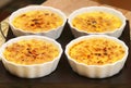 Creme brulee in bowls