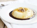 Creme caramel with caramelized sugar Royalty Free Stock Photo