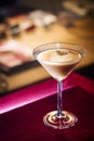 Creme caramel martini cocktail in bar Royalty Free Stock Photo