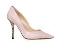 Creme low heeled shoes