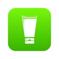 Creme tube icon green vector