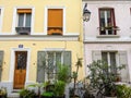 Cremieux Street Rue Cremieux, Paris, France. Rue Cremieux in the 12th Arrondissement is one of the prettiest residential streets. Royalty Free Stock Photo