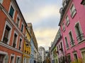 Cremieux Street Rue Cremieux, Paris, France. Rue Cremieux in the 12th Arrondissement is one of the prettiest residential streets. Royalty Free Stock Photo