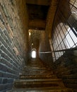 Cremona cathedral interior of the staircase of the Torrazzo tower Royalty Free Stock Photo