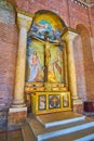 The Altar of the Crucifix in Baptistery of Cremona, on April 6 in Cremona, Italy