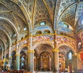 Explore Cremona Cathedral frescoed interior, on April 6 in Cremona, Italy Royalty Free Stock Photo