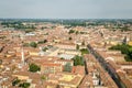 Cremona, Italy, panorama from the Torrazzo Royalty Free Stock Photo