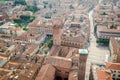 Cremona, Italy, panorama from the Torrazzo Royalty Free Stock Photo