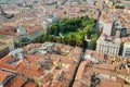 Cremona, Italy, panorama from the Torrazzo Royalty Free Stock Photo