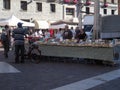 Cremona, Lombardy, Italy - 21st june 2020 - The First Sunday flea antiques and Vanitas market opened this weekend and attracted