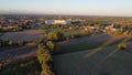 Ospedale Maggiore Cremona Lombardy Italy at sunset aerial drone view Royalty Free Stock Photo