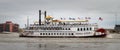 Creole Queen Floating Down the Mississippi River Royalty Free Stock Photo