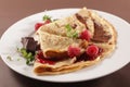 crepe with chocolate Royalty Free Stock Photo