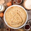 Crepe with ingredient Royalty Free Stock Photo