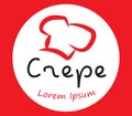 Crepe Logo Design With Chef`s Hat