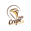 Crepe Logo Design food illustration label template
