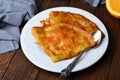 Crepe Suzette, Crepes with Orange Sauce Royalty Free Stock Photo