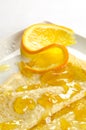 Crepe Suzette, pancake with orange marmalade