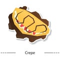 crepe. Vector illustration decorative design