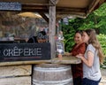 Creperie stall at the Matakana Farmers Market, Matakana, New Zealand