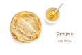 Crepes Blini and Honey