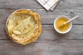 Crepes Blini and Honey