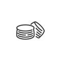 Crepes bread line icon Royalty Free Stock Photo