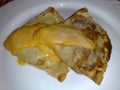 Crepes with cheese and besciamella 2 Royalty Free Stock Photo