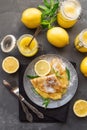 Crepes with lemon curd