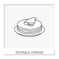 Crepes line icon Royalty Free Stock Photo