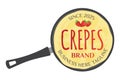 Crepes or Pancakes in Crepe Pan Logo