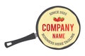 Crepes or Pancakes in Crepe Pan Logo