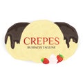 Crepes or Pancakes Logo Royalty Free Stock Photo