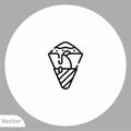 Crepes vector icon sign symbol Royalty Free Stock Photo
