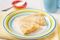 Creps with condensed milk Royalty Free Stock Photo