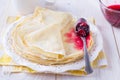 Creps with berry jam Royalty Free Stock Photo