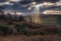 Crepuscular Rays over the Cheviot Hills