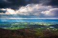 Crepuscular rays over the Shenandoah Valley, seen from Little St