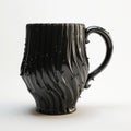 Crescent Black Streak Mug - Unique Gooey Finish 3d Model