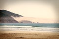 Crescent City Beach, California. Beach, rocks, mountains, Pacific Ocean.