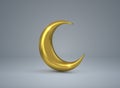 Crescent golden moon.