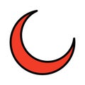 Crescent, half moon Isolated Vector Icon that can be easily modified or edited Royalty Free Stock Photo