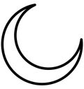 Crescent, half moon Isolated Vector Icon that can be easily modified or edited Royalty Free Stock Photo